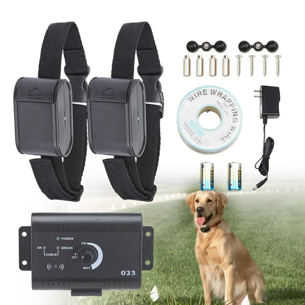 Underground Waterproof Electric Dog Fence System 2 Shock Collars for 2