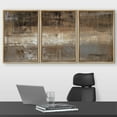 thumbnail image 2 of wall26 Framed Canvas Print Wall Art Set Bown &amp; White Faded Grunge Color Field Abstract Shapes Illustrations Modern Art Chic Colorful Ultra for Living Room, Bedroom, Office - 16"x24"x3 N, 2 of 5
