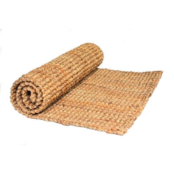 Homenmore Handspun Jute Natural Boucle rug 36" x 24"