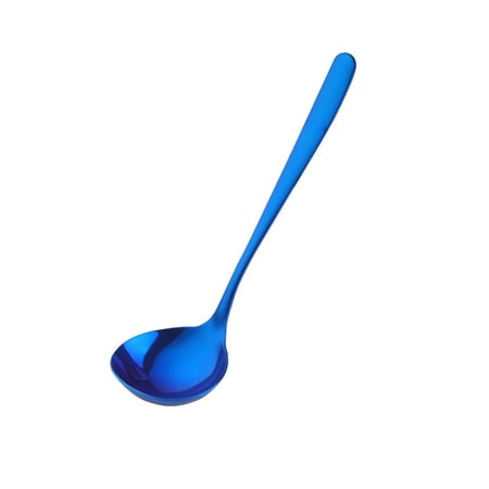 

Oiur Stainless Steel Soup Spoon Mirror Polishing Long Handle Food Grade Cooking Spoon Colorful Hot Pot Soup Spoon Kitchen Cookware Essential Tool