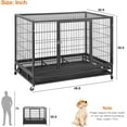 YRLLENSDAN 48 inch Large Dog Crate, Heavy Duty, DoubleDoor, Lockable