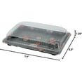 thumbnail image 3 of EcoQuality Black Sushi Trays with Lids 7.25 x 5 Inch - Disposable Sushi Packaging Box, Carry Out Container, Take Out Boxes, Black Plastic To Go Containers, Entrees, Appetizers or Desserts (550), 3 of 4