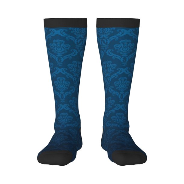 Balery Dark Blue Calcetines novedosos Calcetines deportivos Calcetines hasta la rodilla Calcetines de algodón Calcetines originales y geniales