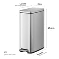 thumbnail image 2 of Bote de Basura EKO Stella Slim 45L Acero Inoxidable, 2 of 6