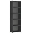 thumbnail image 6 of ZenSports 5-Shelves Narrow Bookcase Small Open Modern Bookshelf Adult Kids Storage Organizer Black, 6 of 10