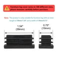 thumbnail image 2 of Unique Bargains 20 x 40mm Plastic Rectangle Ribbed Tube Inserts End Cover Cap Table Feet 21pcs, 2 of 7