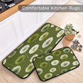 thumbnail image 5 of 2-Piece Kitchen Rugs Set Non-Slip Mats Carpet Floor for Kitchen, Bathroom (19.7"x27.6" & 19.7"x47.2") Green Dandelions Pattern, 5 of 7