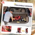 thumbnail image 4 of Poussette pour Animaux à 4 Roues, Transporteur pour Chien et Chat, Pliable, Auvent Pare-Soleil avec Frein, Rouge, 4 of 6