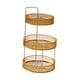 thumbnail image 4 of Estante de especias, cesta de almacenamiento de hierro, estantes de despensa, contenedor, organizador de armario de cocina, cesta organizadora de Tres niveles, 4 of 8