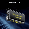 thumbnail image 3 of ENERGYPORT Alkaline Power 9 Volt Batteries (8 Pack), Long-Lasting Alkaline 9V Batteries for smoke detectors, radios, toys, 3 of 6