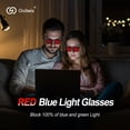 thumbnail image 4 of Gafas de bloqueo de luz azul Goiteia teñidas de rojo para dormir, 4 of 7