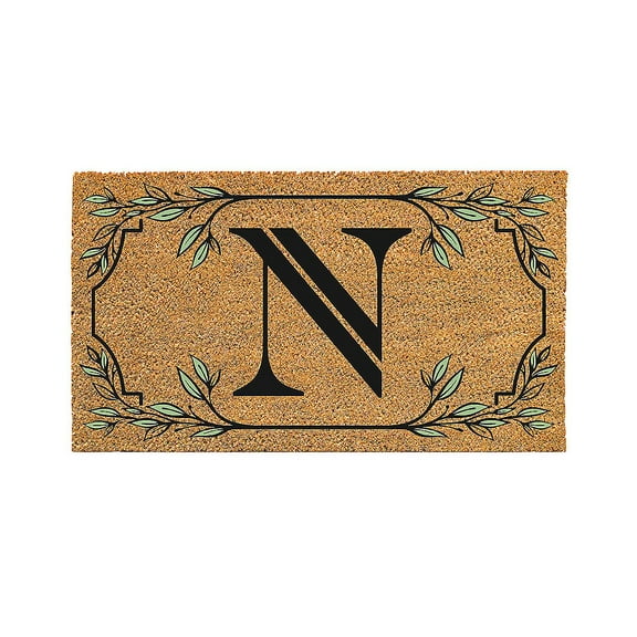 Monogram Coir Mat, Letter "N"