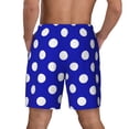 thumbnail image 2 of Lsque Mens Swim Trunks Blue And White Polka Dot Pattern - Bathing Suit Compression Liner - Beach Swim Shorts Swimwear - (S-3XL) - Stretch Quick Dry -3X-Large, 2 of 9