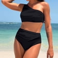 thumbnail image 6 of Women's High Waisted Bikini Sets for Women Tummy Control Swimsuits Neon Two Piece V Neck Drawstring Bathing Suits Gibobby(L,Black), 6 of 9