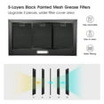 thumbnail image 6 of Joeaonz 36 Inch Wall Mount Range Hood 450CFM Stainless Steel Vent with LED Bulb 120V, 6 of 10