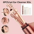 thumbnail image 2 of Kit de Retrait de Cire d'Oreille 6 Pcs Outil de Retrait de Cire d'Oreille Cuillère en Spirale Acier Inoxydable Or Rose, 2 of 11