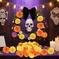 thumbnail image 6 of WeeWhimsy 20Pcs Artificial Carnations Flower,Yellow Orange Flower Heads Bulk with Stem,Silk Artificial Flower DIY Decor for Halloween,Day of The Dead,Mexican Party,Home Decor, 6 of 7