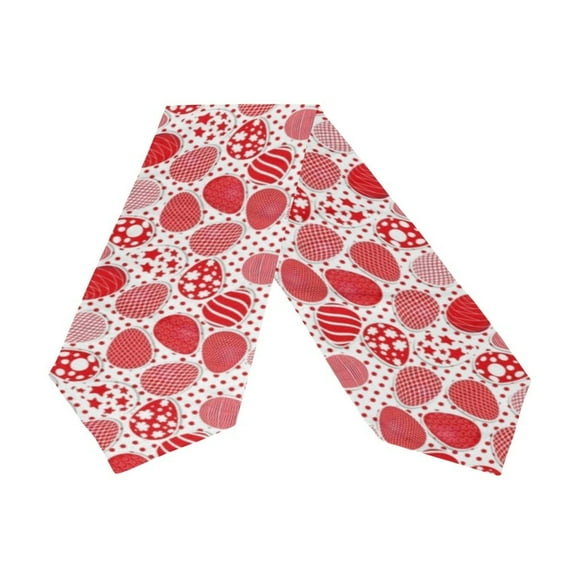 POPCreation Red Polka Dot Easter Day Eggs Table Runner Bed Runner 13x90 Inches Home Table Top Decoration Wedding Party Decor