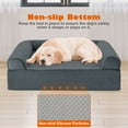 thumbnail image 7 of Spaco Orthopedic Dog Bed Memory Foam Pet Bed with Headrest for Large Dogs-Grey, 7 of 7