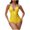 Yellow-2, variant on Virmaxy Women's Solid Color One-Piece With Bra Pads Without Steel Support Splicing Backless Strappy One-Piece Swimsuit For Pool Party Vacation Black-1 L
