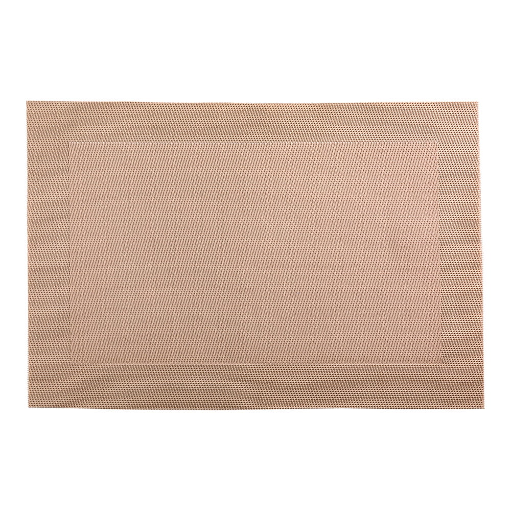 Geneva Frame Desert Sand Vinyl Woven Placemat 16" x 12" 6 count box