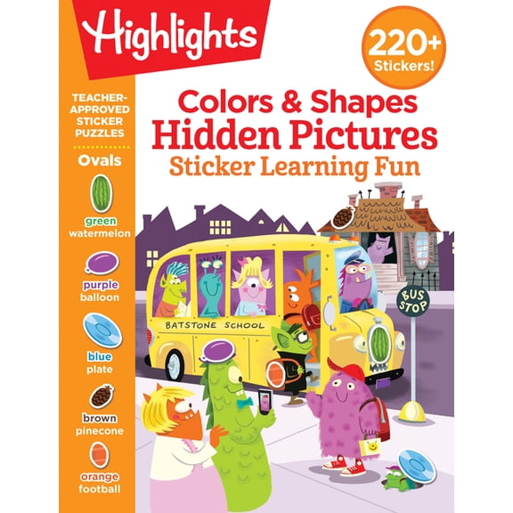 Colors and Shapes Hidden Pictures Sticker Learning Fun