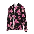 thumbnail image 2 of Rocae Girl Butterfly Print Breathable Sun Protection Hoodie Quick-Dry Lightweight Long Sleeve Hoodie Unisex Running Sports Shirt X-Large, 2 of 9