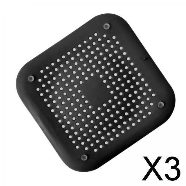 3 Coladores de Pelo para Desagüe de Lavabo con Ventosas, Cubierta de Drenaje de Ducha con Ventosa de Silicona, Colador Protector de Orificio de Drenaj 3 piezas