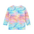 thumbnail image 4 of KyCheLot Girls Pullover Tshirts Cute Tie Dye Printed 3/4 Sleeve Loose Tunic Tops Dailywear 3-12 Years, 4 of 4
