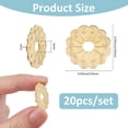thumbnail image 2 of 20Pcs Brass Flower Washers for Box Handles Knobs Golden 24x24x1mm Hole: 6mm, 2 of 6