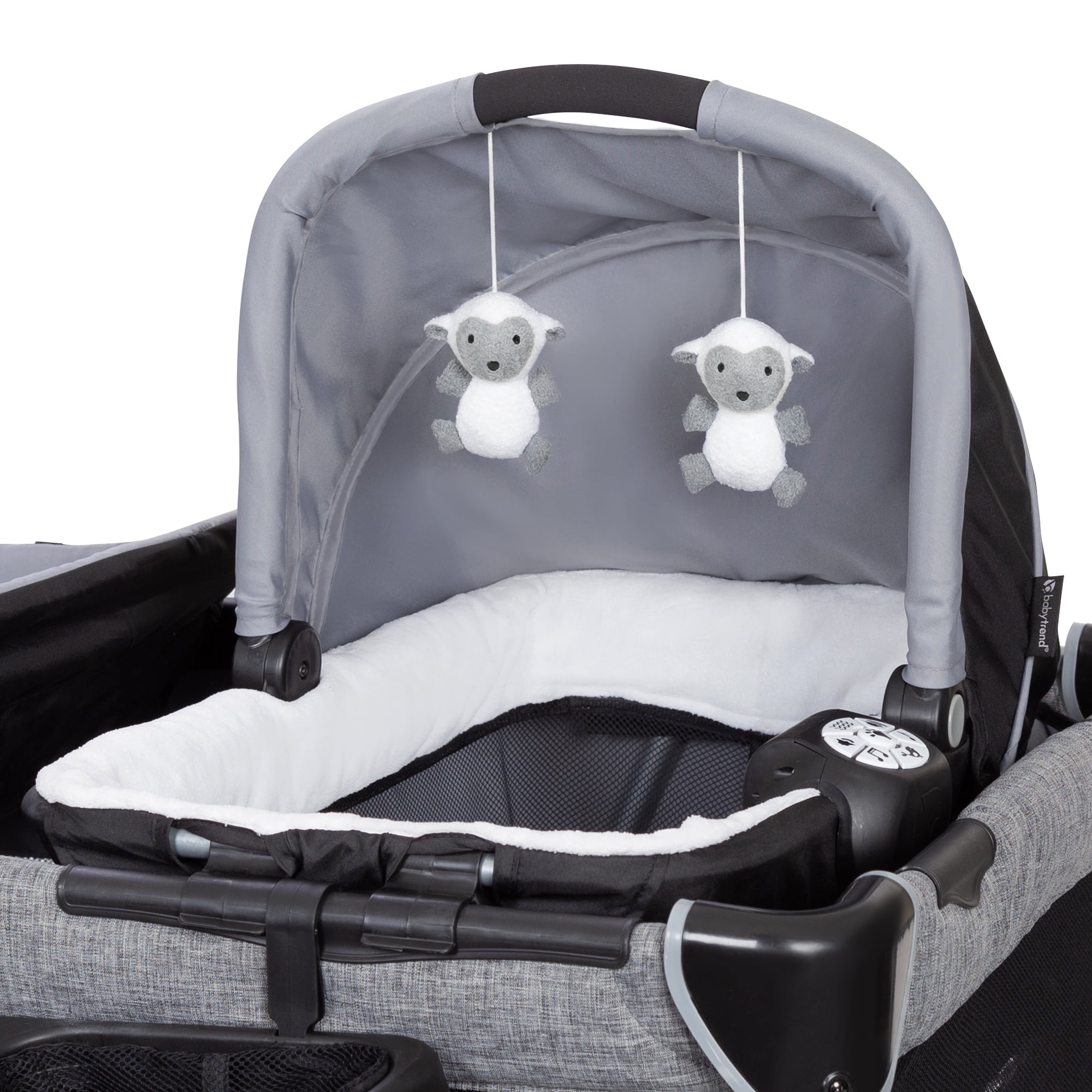 Baby Trend Simply Smart Nursery Center Playard with Bassinet and Travel Bag,  Whisper Grey - Walmart.com