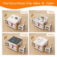 thumbnail image 4 of TROPOW Kids Table and Chair Set,4-in-1 Wooden Activity Table with Blackboard, Whiteboard, Storage Drawer, Sturdy Safe Material, for Drawing, Reading, Crafts, Homework, Nursery, Playroom, 4 of 7