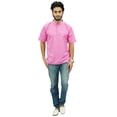 thumbnail image 7 of Atasi Men's Mandarin Collar Cotton Short Kurta Casual Ethnic Shirt-Small, 7 of 7