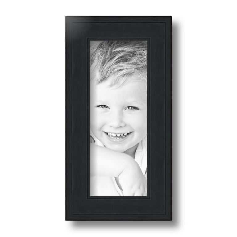 ArtToFrames 4x10 inch Black Picture Frame, Black Wood Poster Frame (4103) 