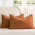 thumbnail image 1 of Chenchen Orange 12x20 Pillow Covers Set of 2 Chenille Throw Pillow Covers with Elegant Design Soft and Luxurious Decorative Throw Pillows for Couch, Bed, and Home Decor, 1 of 1
