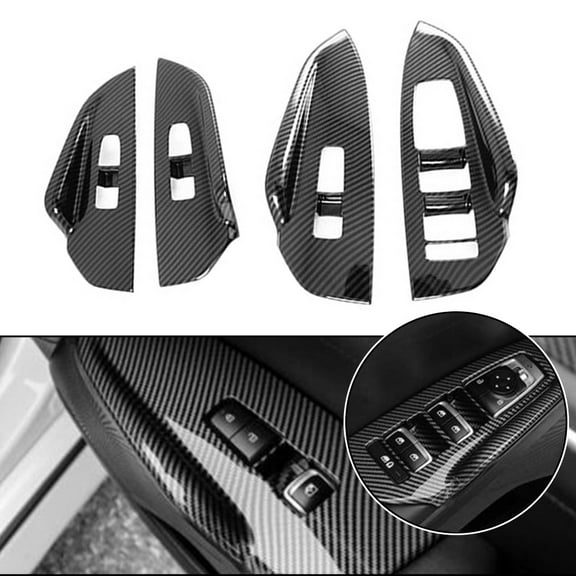4 Pcs Carbon Fiber ABS Lift Switch Panel Cover Trim for Kia K5 2020-2023 Auto Accessories
