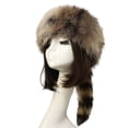 thumbnail image 5 of Ladies Winter Hat Soft Thick Faux Fur Decor Heat Retention Cossack Style Windproof Anti-slip Elastic Flat Top No Brim Washable Outdoor Cap, 5 of 7