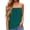 Dark Green, variant on SHenli Womens Plus Size Tops V-Neck Braless Tie Halter Shirts Ribbed Knit Going Out Y2k Tees