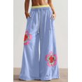 thumbnail image 2 of TinyCribz Women's Floral Wide Leg Pants – Drawstring Elastic Waist XL, 2 of 5