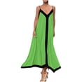 thumbnail image 1 of Sexy Vestido Casual para las Mujeres Cuello en V sin Mangas Bloque de Color Suspendidos Suéter, Vestido de Moda para Diario, 1 of 9