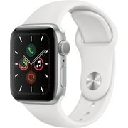 Restored Apple Watch Series 5 (GPS, 40mm) - Silver Aluminum Case - White Sport Band (Refurbished)