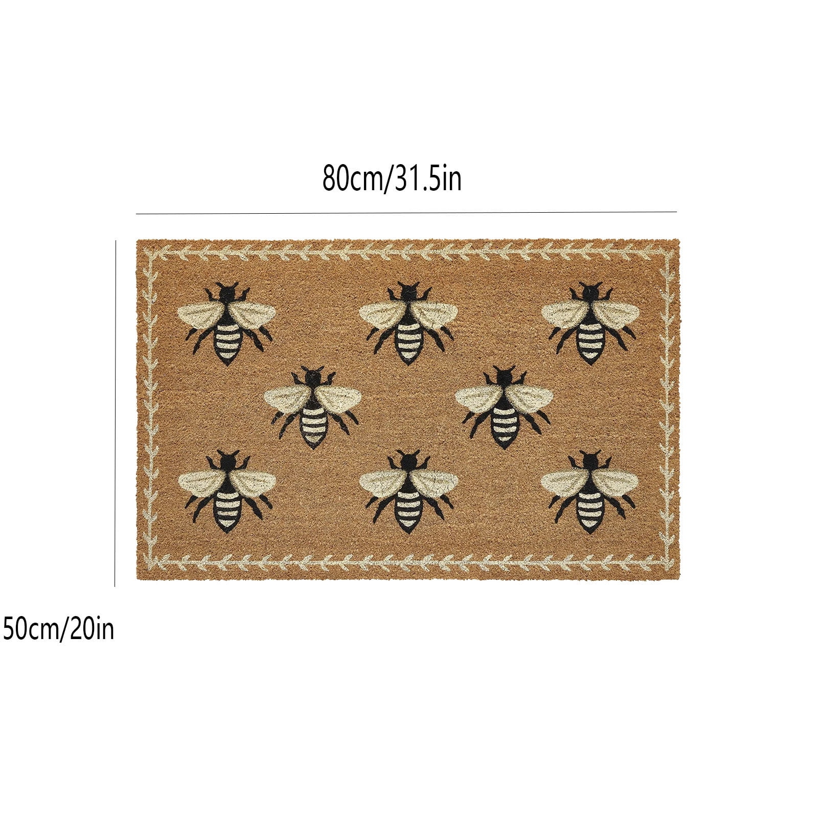 Usbinx Life Floral Door Mat 50 x 80 cm Outdoor Covered Entrance Floor Mat Textured Dirt Scraper Welcome Doormat for Front Door Patio Porch Entryway 1 Piece