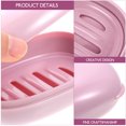 thumbnail image 2 of Estante para esponja, caja de jabón, plato de viaje con tapa, soporte para accesorios de baño, ducha, color rosa, 2 piezas, 2 of 6