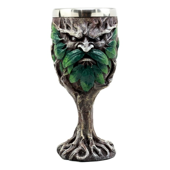 Ebros Gift Myths & Legends Mysterious Forest Spirit Greenman Deity Wine Goblet Chalice Cup Figurine 5oz