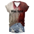 thumbnail image 1 of AWZXDE T-Shirts Élégants pour Femmes - T-Shirt à Manches Courtes Imprimé Col Rond pour Usage Quotidien Sorties Décontractées et Superposition, 1 of 4