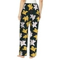thumbnail image 3 of Xecao Lilies Flowers Women's Straight Lounge Pajama Pants: The Epitome of Relaxed Sleepwear, 3 of 9