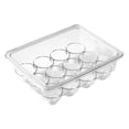 thumbnail image 3 of Contenedor para guardar huevos Organizador de huevos para refrigerador Bandeja organizadora de huevos grande 12 rejillas, 3 of 7