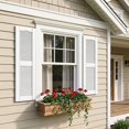 thumbnail image 3 of Demi Bonn Exterior Window Shutters - Indoor & Outdoor Use, Weather-Resistant Polypropylene, Easy DIY Install & Minimal Upkeep - Louver Shutters for Windows Outside, Vinyl, Brick, 14"W*31" H, White, 3 of 5