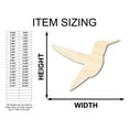 thumbnail image 2 of Unfinished Wood Hummingbird Shape - Garden Wildlife Craft - up to 46" DIY 18" / 1/4", 2 of 4