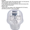 thumbnail image 5 of Stainless Steel Skull Shaped Whiskey Stones, Cooling Whiskey Rocks Reusable Metal Ice Cubes Chilling Rocks Stone Refreezable Chilling Stones for Whiskey, Scotch, Bourbon, Soda, Beer, 5 of 5